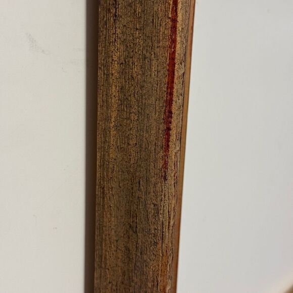 Custom vintage wood picture frame in great condition Hencho Mexico hand carved - Picture 4 of 4